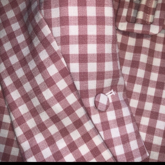 *Final Price* NWT Zara Pink White Checkered Blazer - Picture 10 of 11